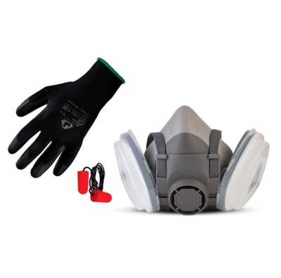 DustKit5500P Противопылевой комплектJetaSafety полумаска в к-те (фильтры, адаптеры, держатели)
